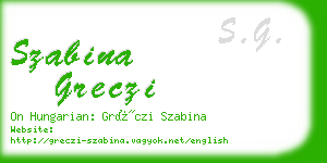 szabina greczi business card